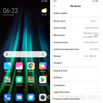 Nota 8 del teléfono inteligente Xiaomi Redmi